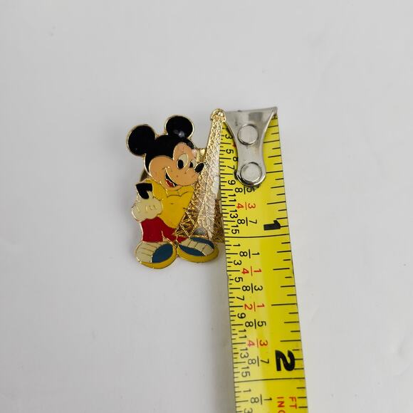 Euro Disney Mickey Mouse & Eiffel Tower Pin Limited Rare Vintage Badge Collector - Picture 6 of 6